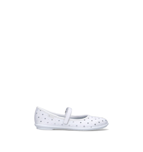 TITANITOS Ballerina bimba bianca in pelle