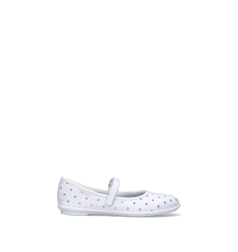 TITANITOS Ballerina bimba bianca in pelle