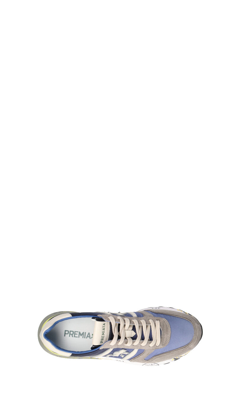PREMIATA Sneaker uomo grigia/blu in pelle