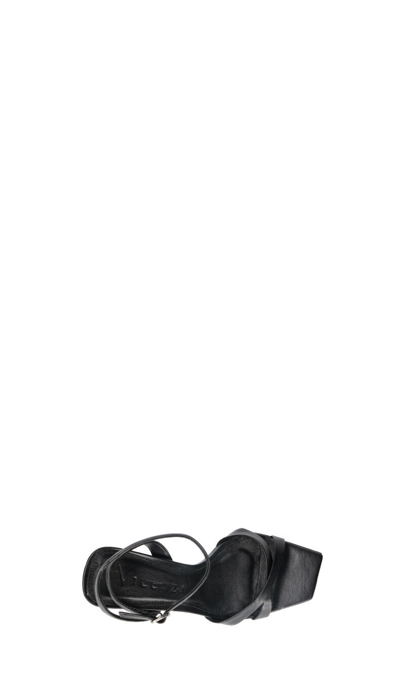 VICENZA Sandalo donna nero in pelle