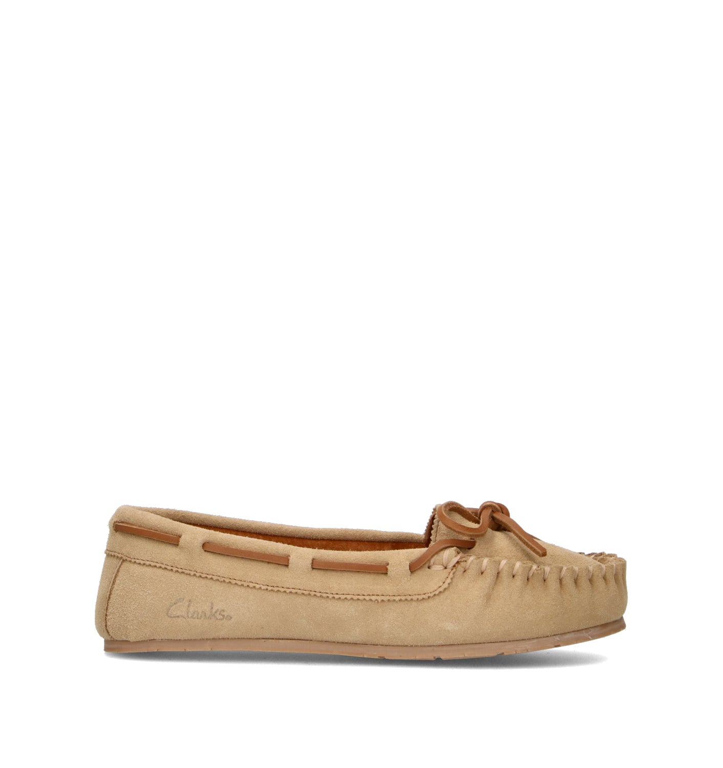 CLARKS Mocassino donna beige in suede