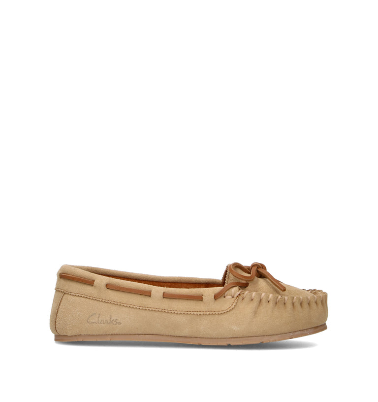 CLARKS Mocassino donna beige in suede