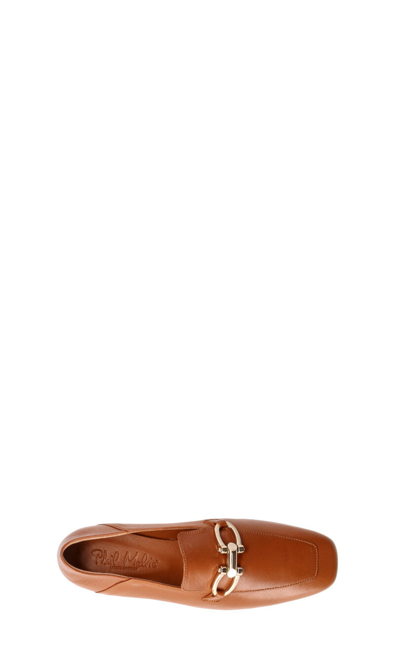 PHIL MELVIS Mocassino donna marrone in pelle