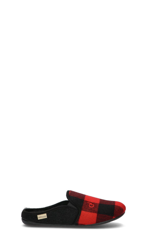 GRUNLAND Ciabatta uomo nera/rossa