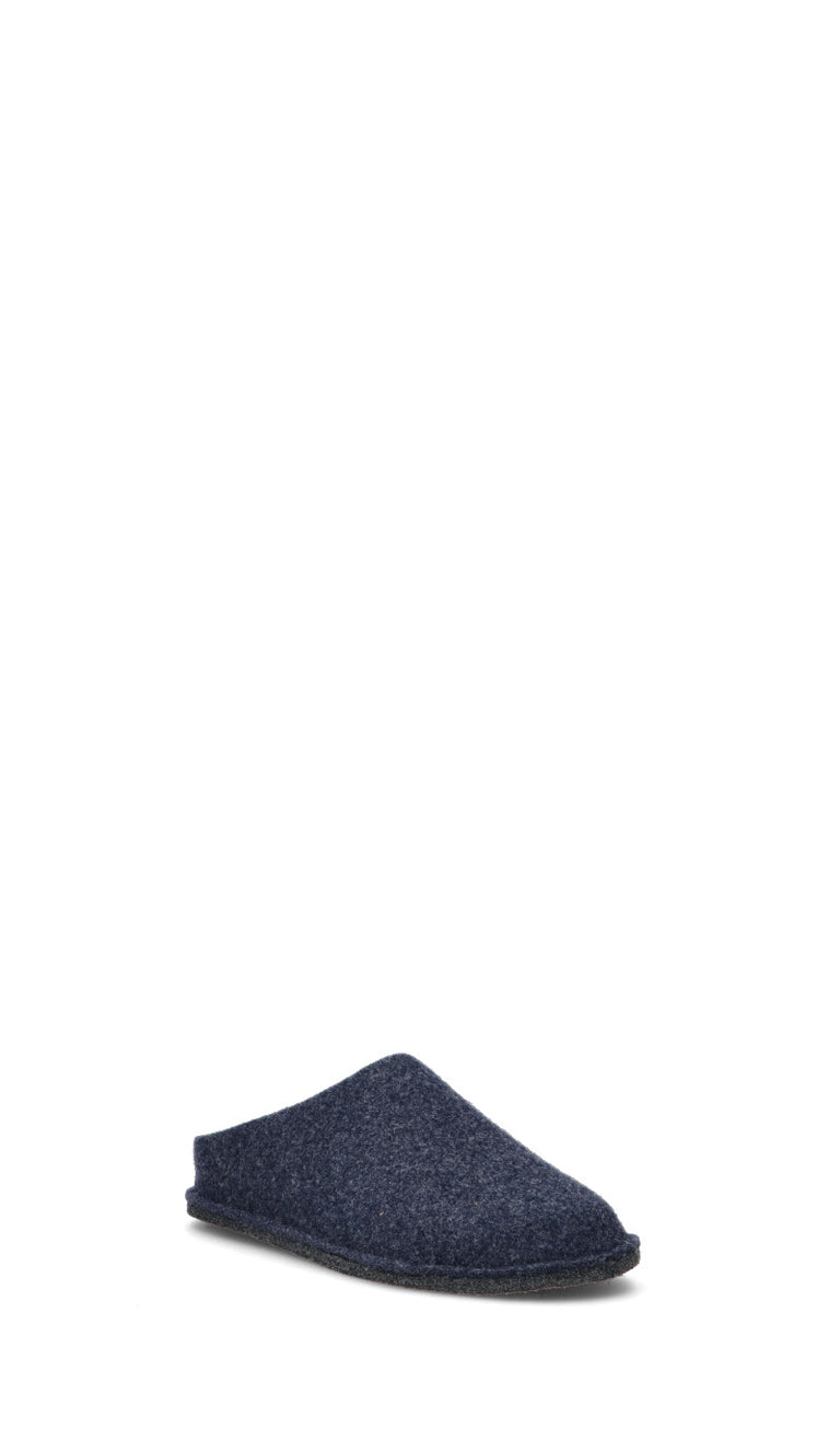 LE TIROLESI Pantofola uomo blu in lana