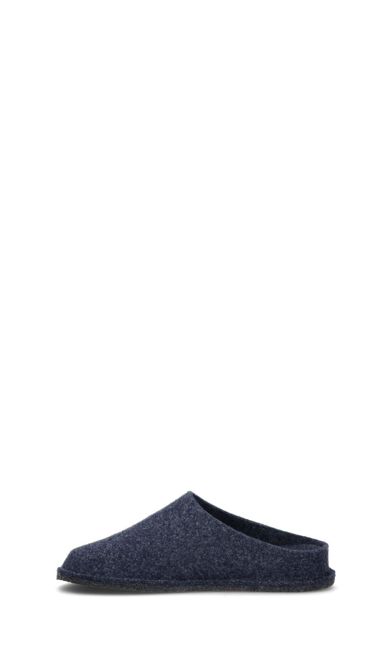 LE TIROLESI Pantofola uomo blu in lana