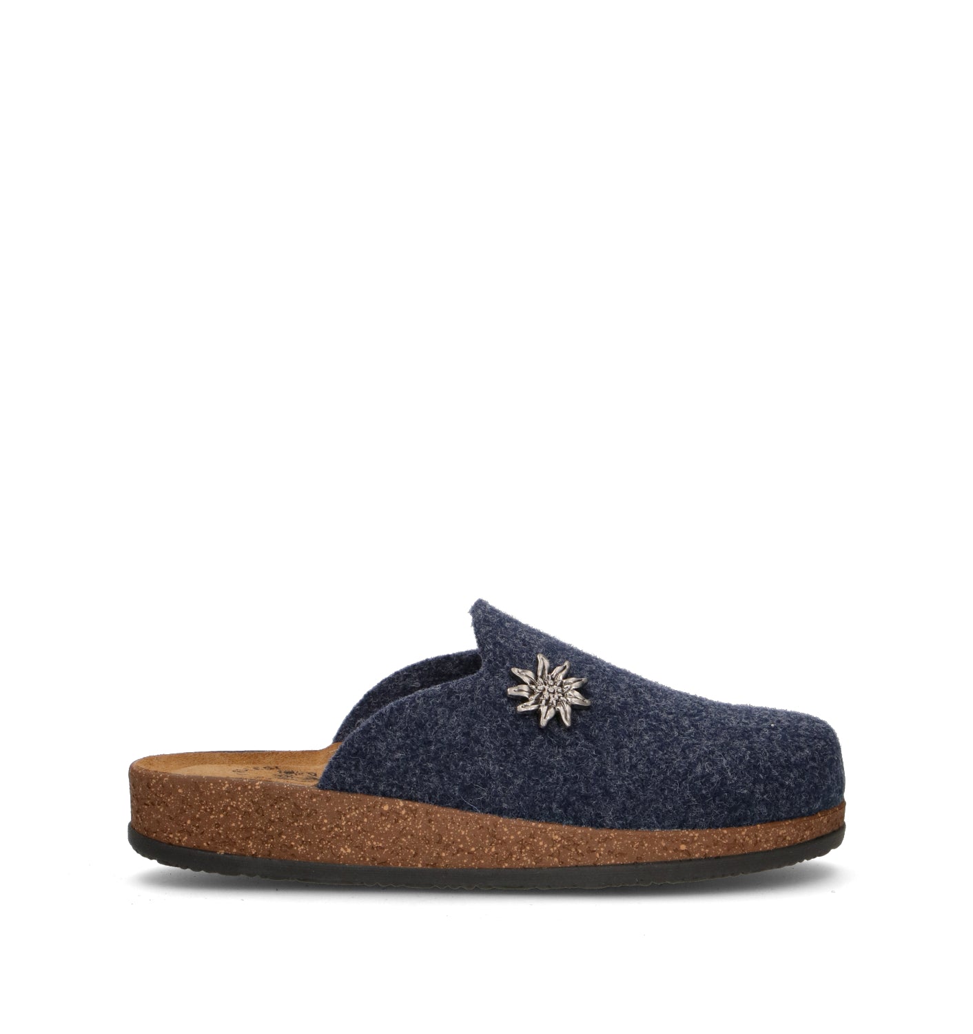 LE TIROLESI Pantofola donna blu in lana