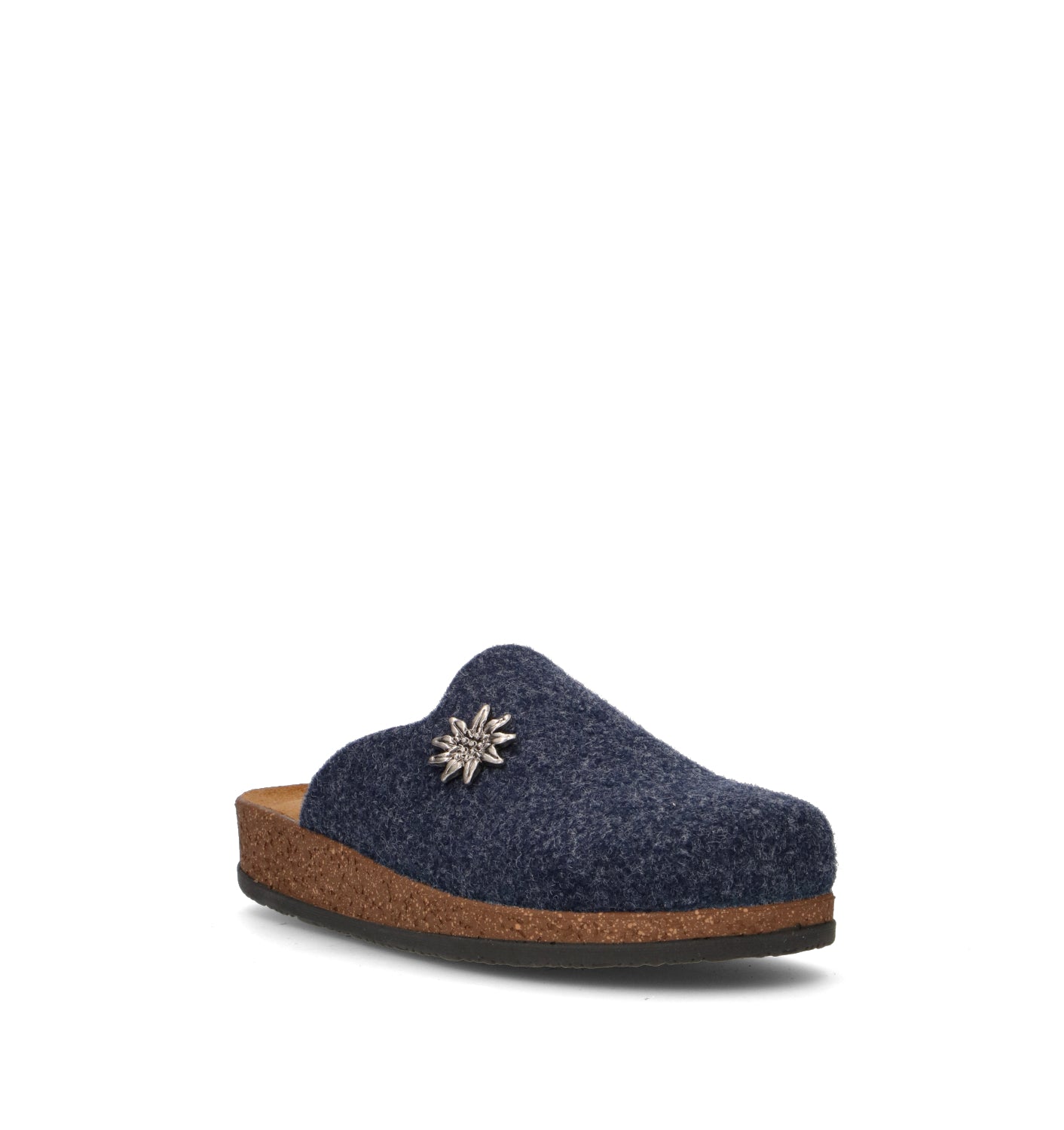 LE TIROLESI Pantofola donna blu in lana