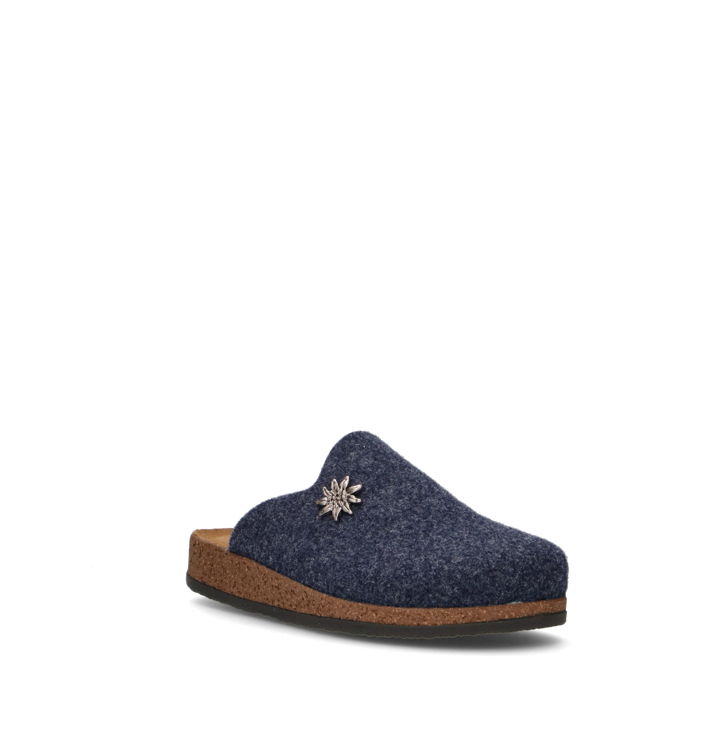 LE TIROLESI Pantofola uomo blu in lana