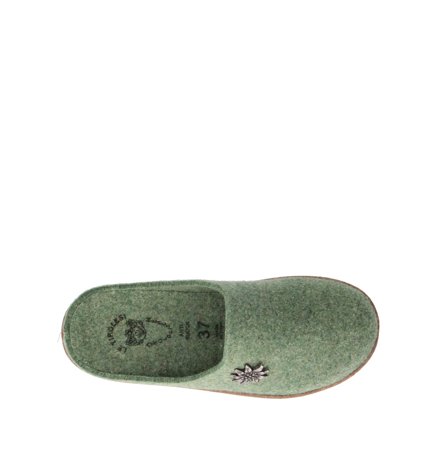 LE TIROLESI Pantofola donna verde