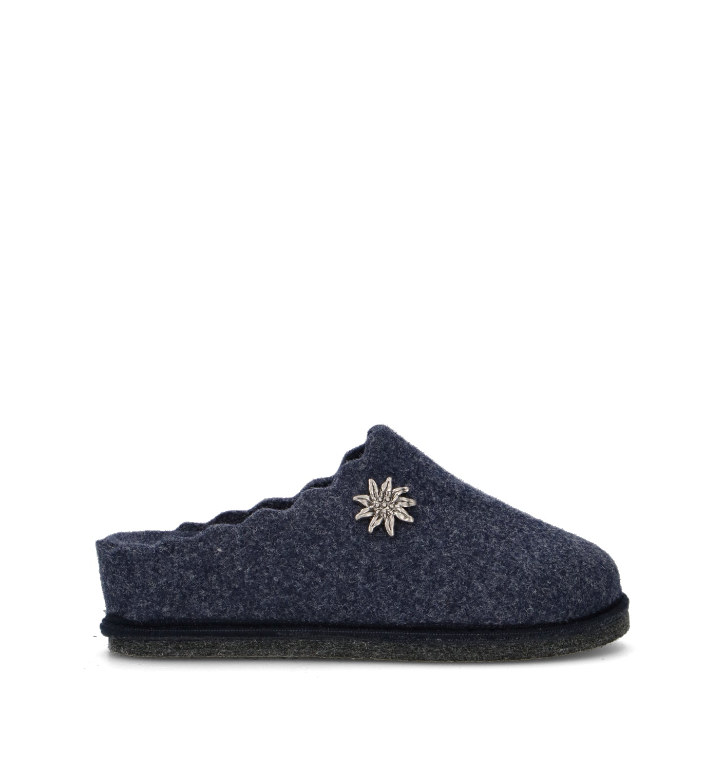 LE TIROLESI Pantofola donna blu in lana