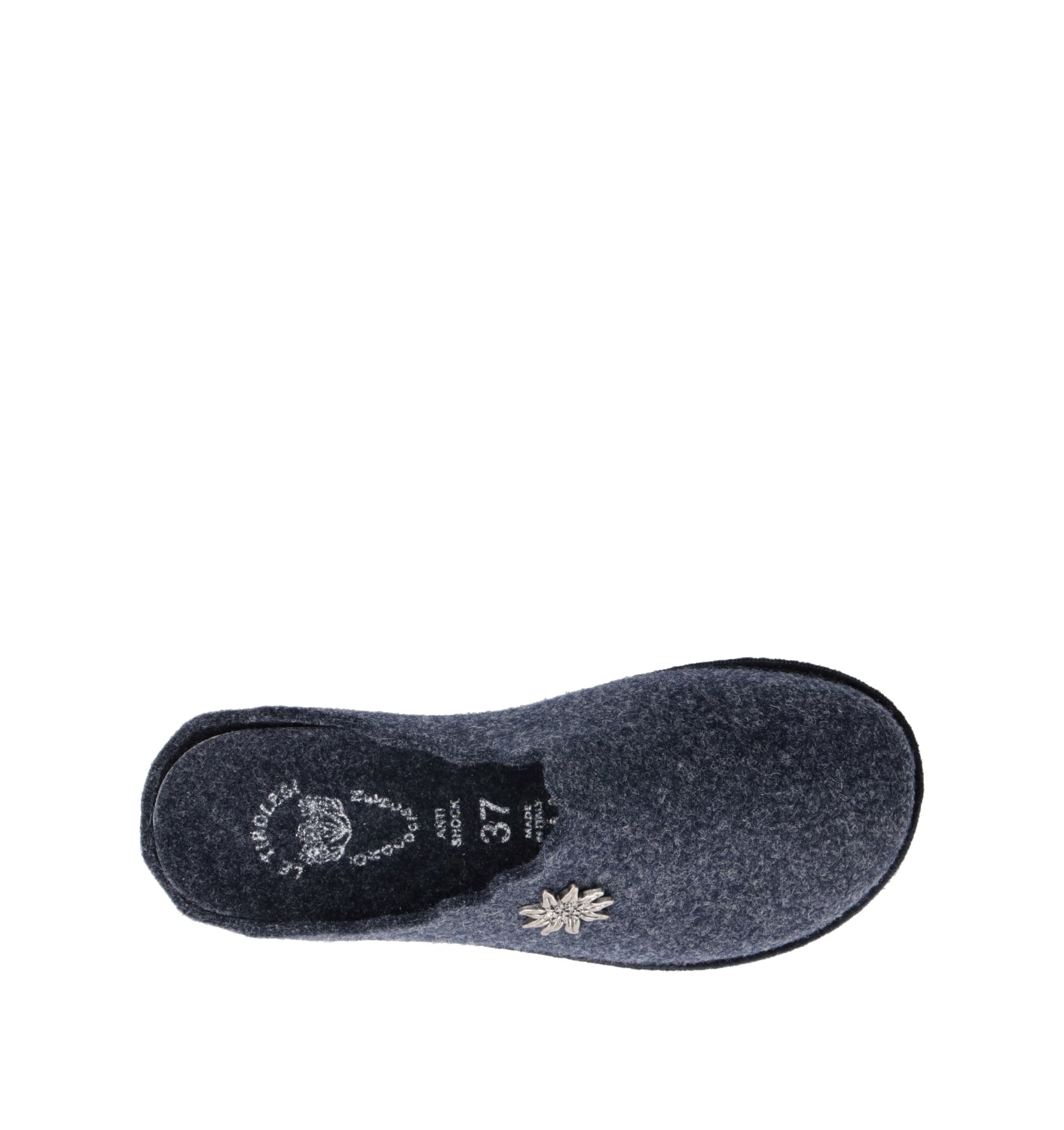LE TIROLESI Pantofola donna blu in lana