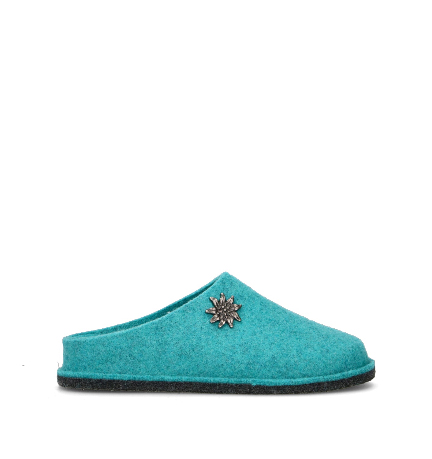 LE TIROLESI Pantofola donna turchese in lana