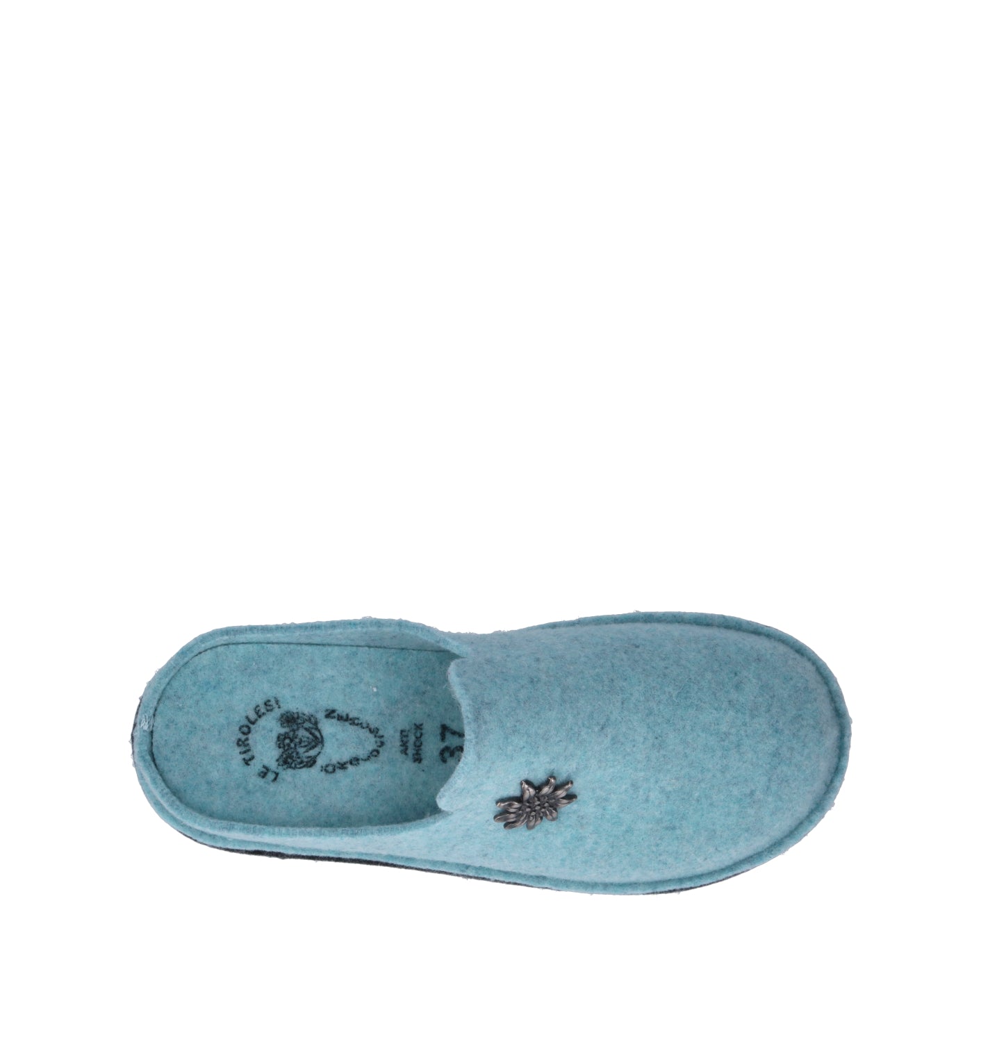 LE TIROLESI Pantofola donna azzurra