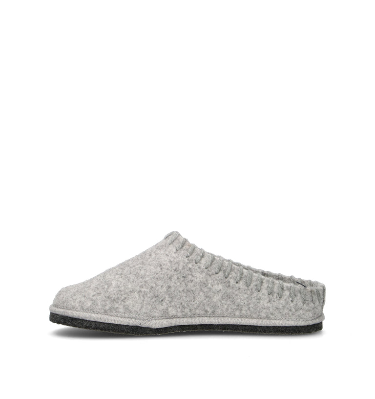 LE TIROLESI Pantofola donna grigia in lana