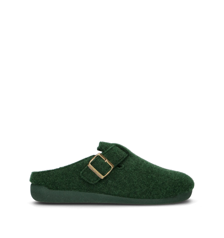 LE TIROLESI Pantofola donna muschio