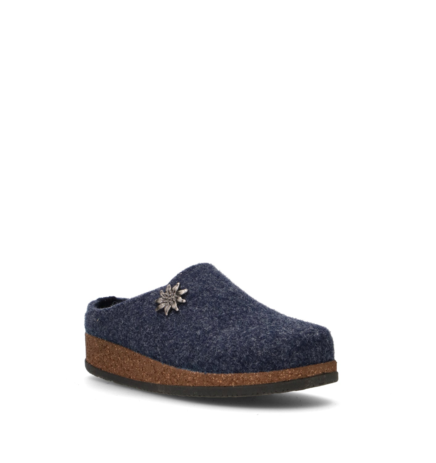 LE TIROLESI Pantofola donna blu in lana