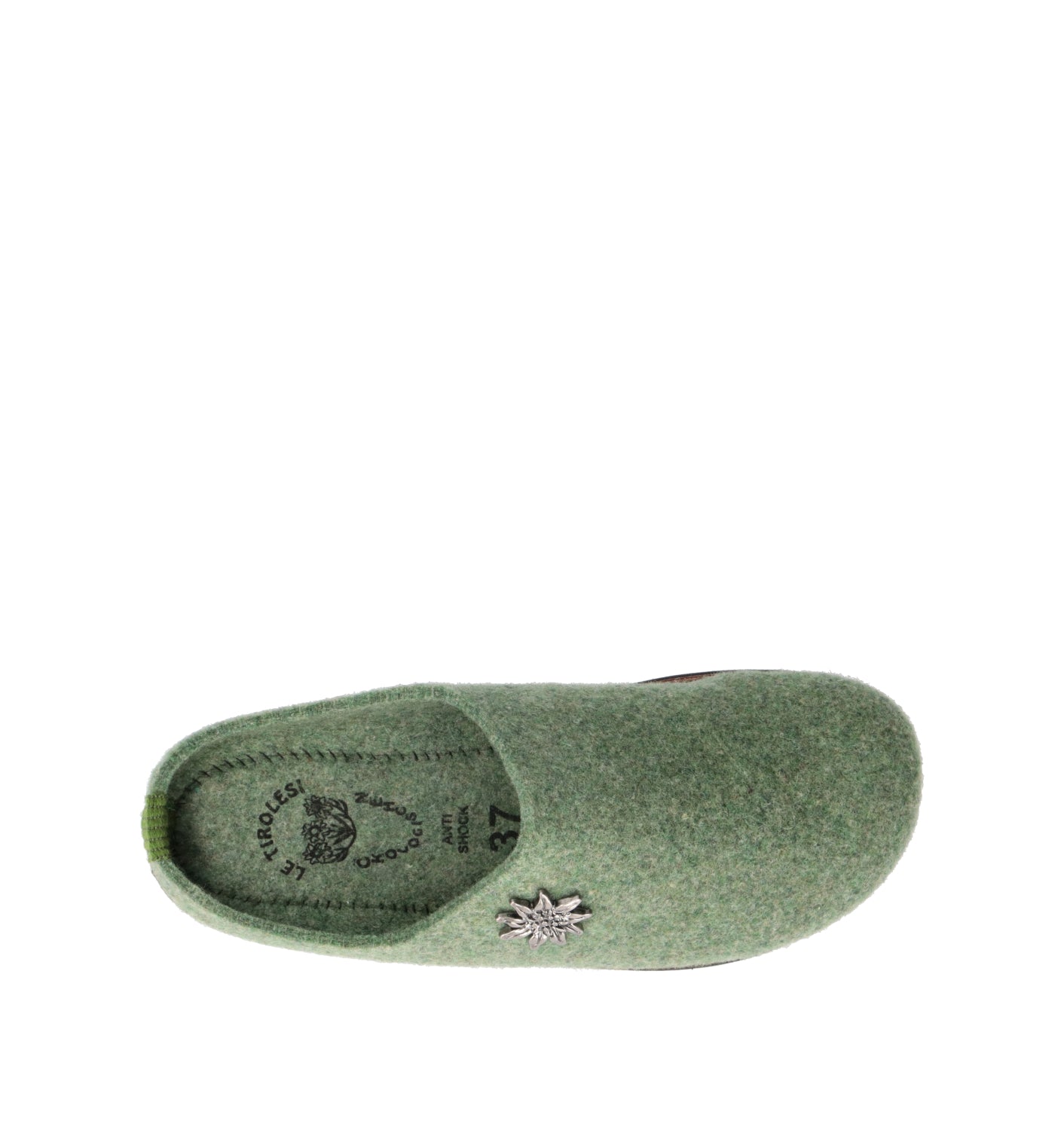 LE TIROLESI Pantofola donna verde