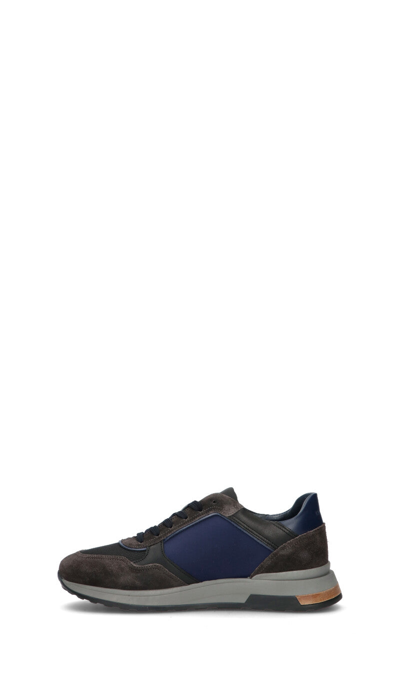LA MARTINA Sneaker uomo grigia/blu in suede