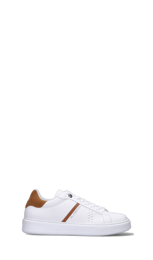 LA MARTINA Sneaker uomo bianca/cuoio in pelle