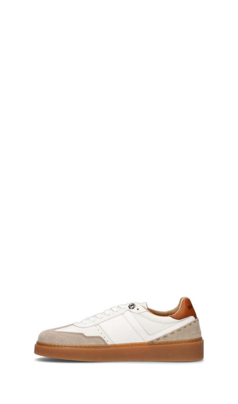 LA MARTINA Sneaker uomo bianca/beige in pelle