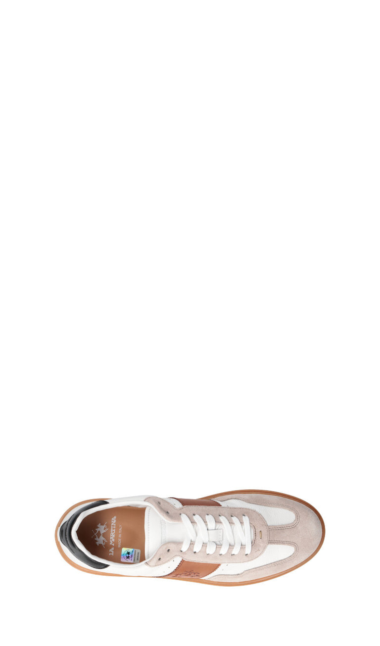 LA MARTINA Sneaker uomo bianca in pelle