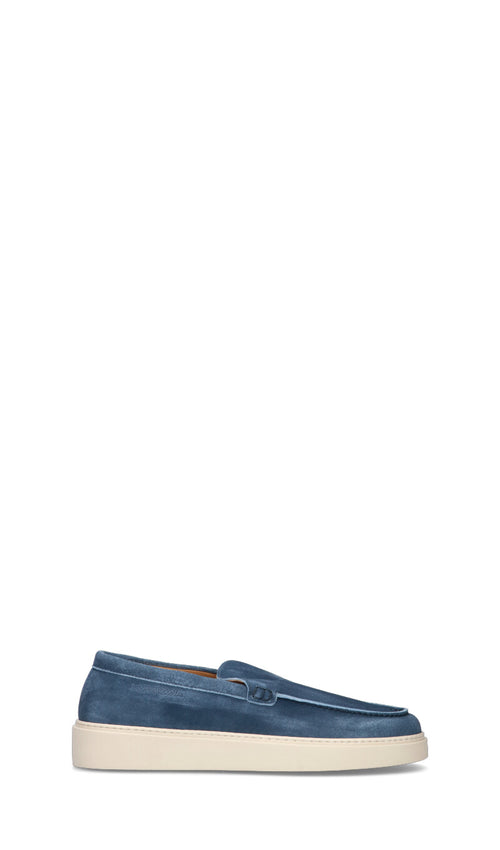 LA MARTINA Mocassino uomo blu in suede