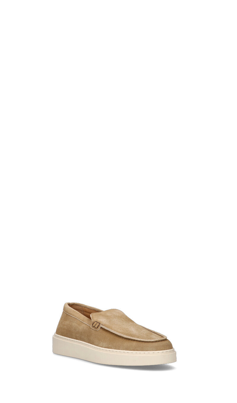LA MARTINA Mocassino uomo beige in suede