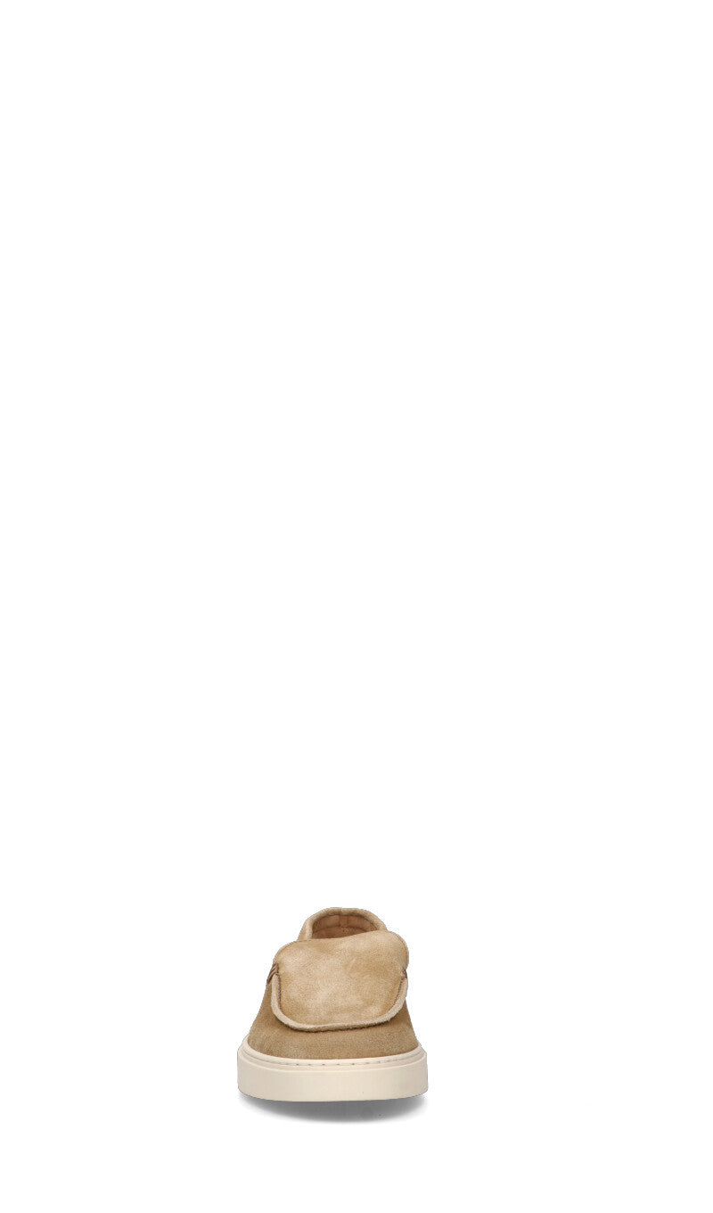 LA MARTINA Mocassino uomo beige in suede