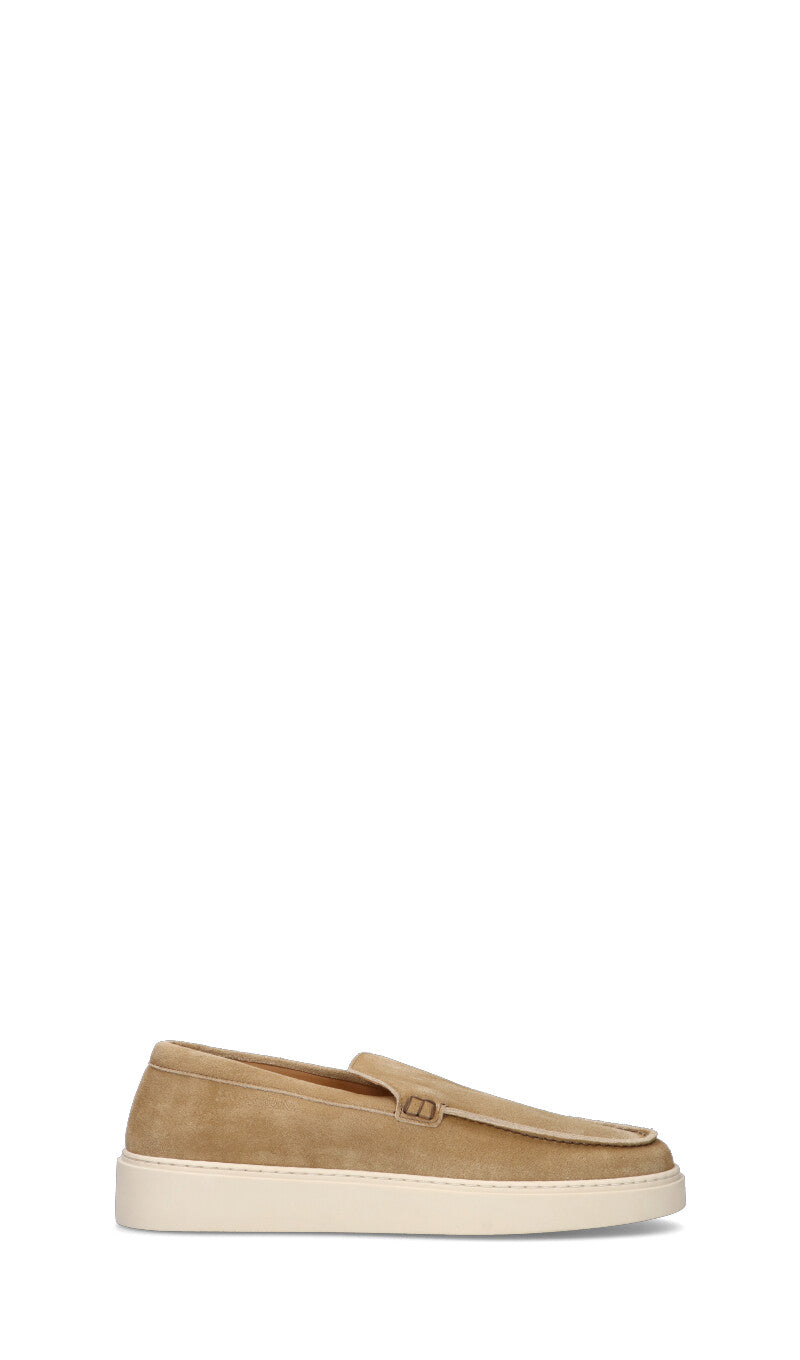 LA MARTINA Mocassino uomo beige in suede