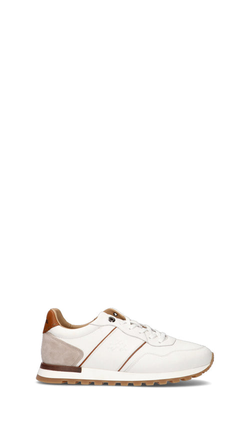 LA MARTINA Sneaker uomo bianca in pelle