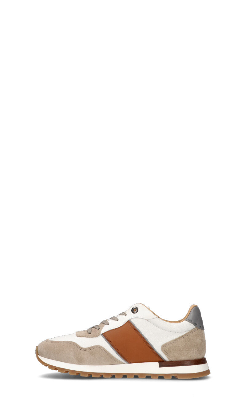 LA MARTINA Sneaker uomo bianca/beige in pelle