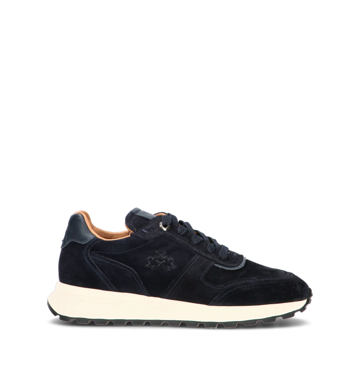 LA MARTINA Sneaker uomo blu in suede