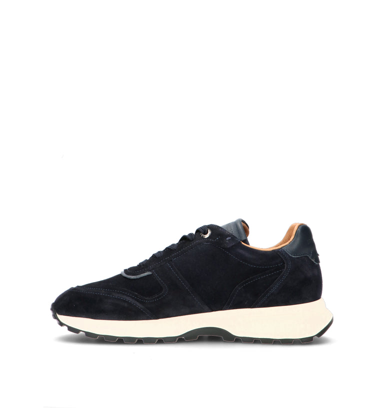 LA MARTINA Sneaker uomo blu in suede