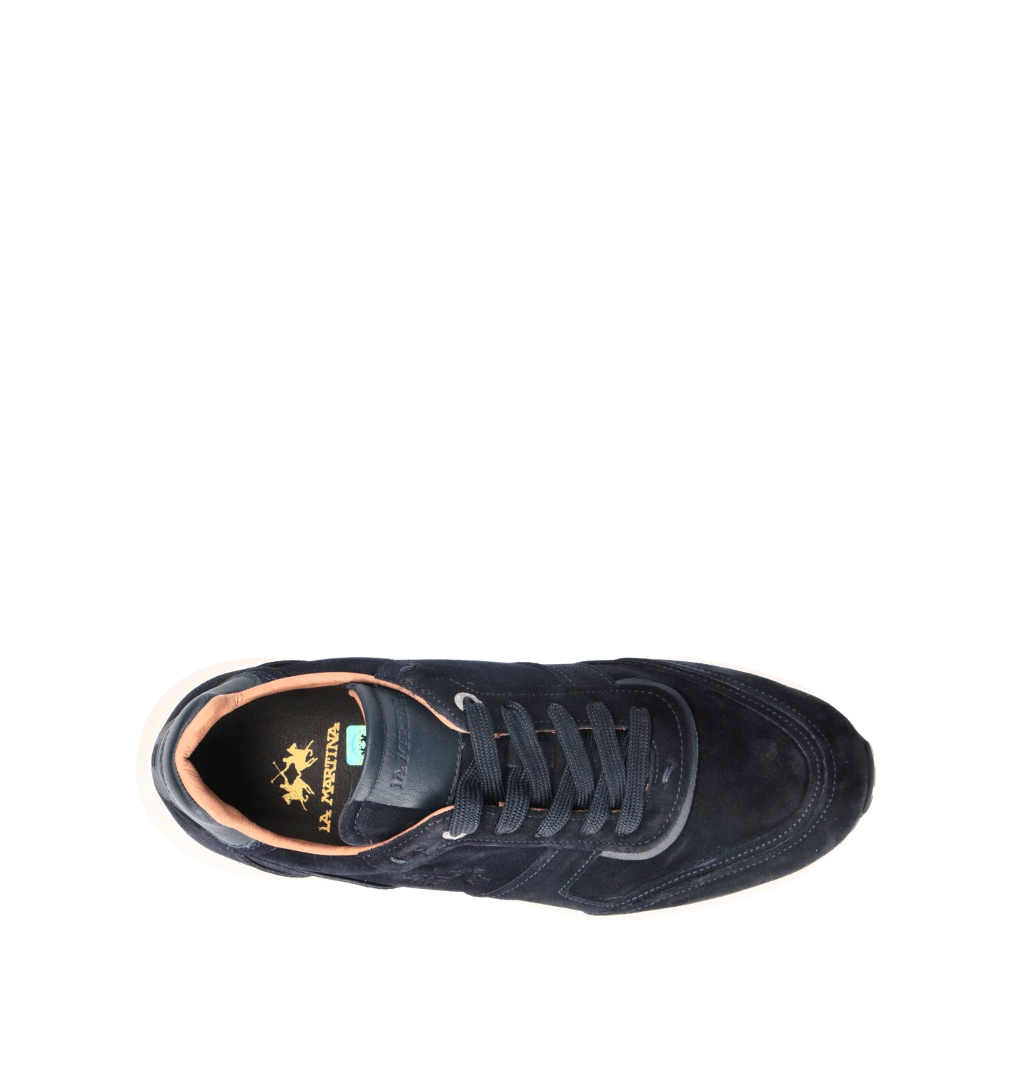 LA MARTINA Sneaker uomo blu in suede