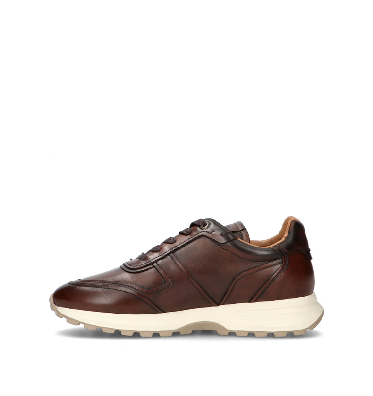 LA MARTINA Sneaker uomo testa di moro in pelle