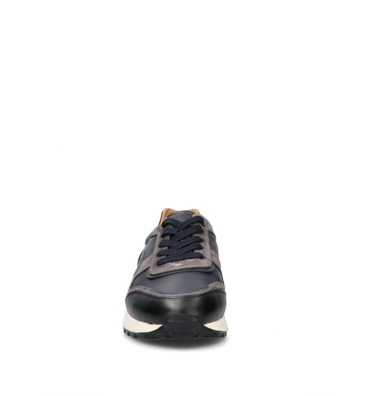 LA MARTINA Sneaker uomo blu/nera in pelle