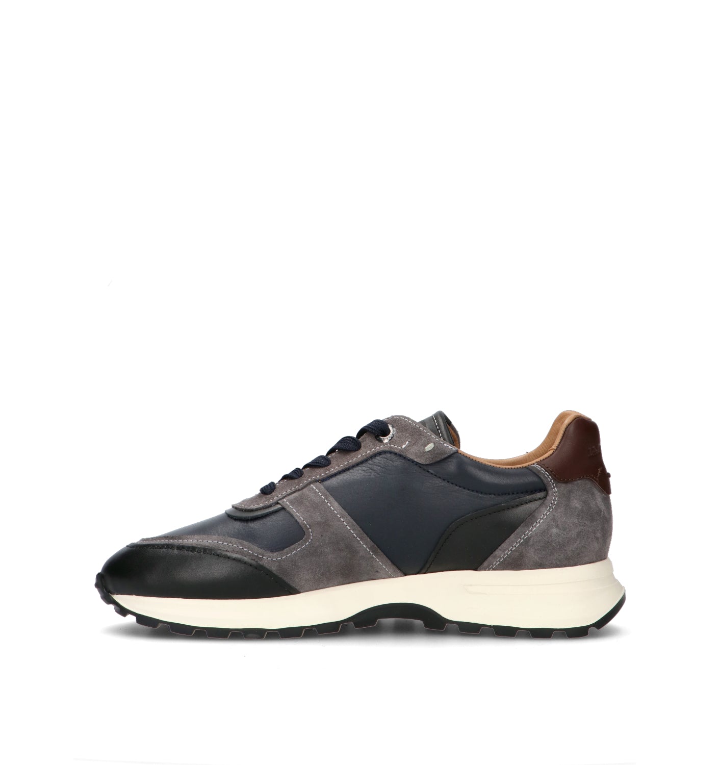LA MARTINA Sneaker uomo blu/nera in pelle