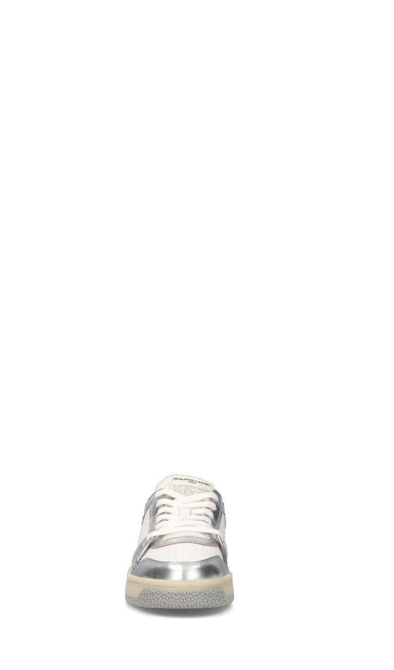 PHILIPPE MODEL Sneaker donna bianca/argento in pelle