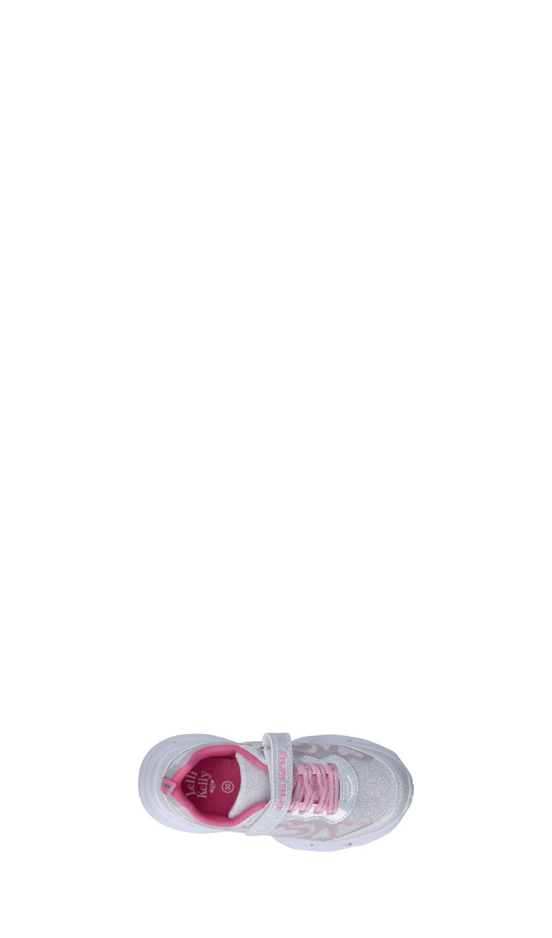 LELLI KELLY Sneaker bimba argento/rosa con luci
