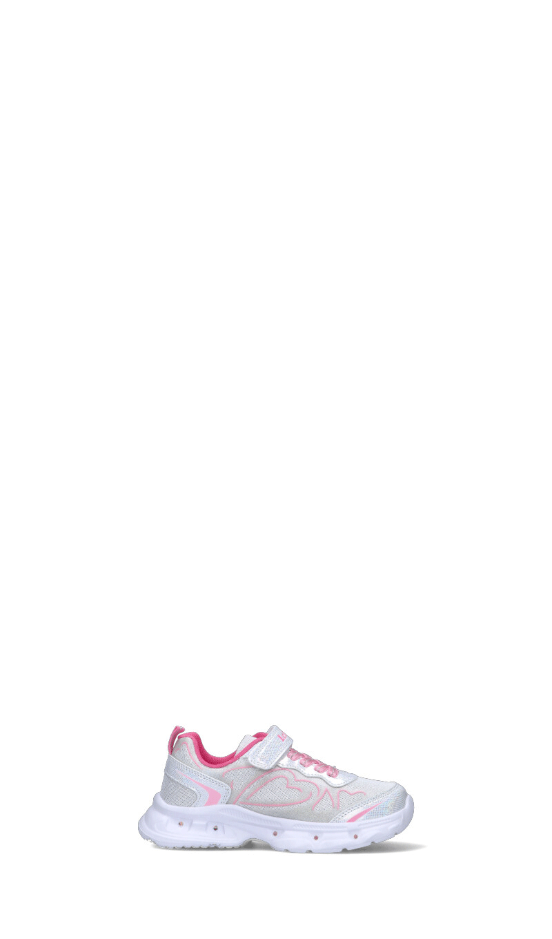 LELLI KELLY Sneaker bimba argento/rosa con luci