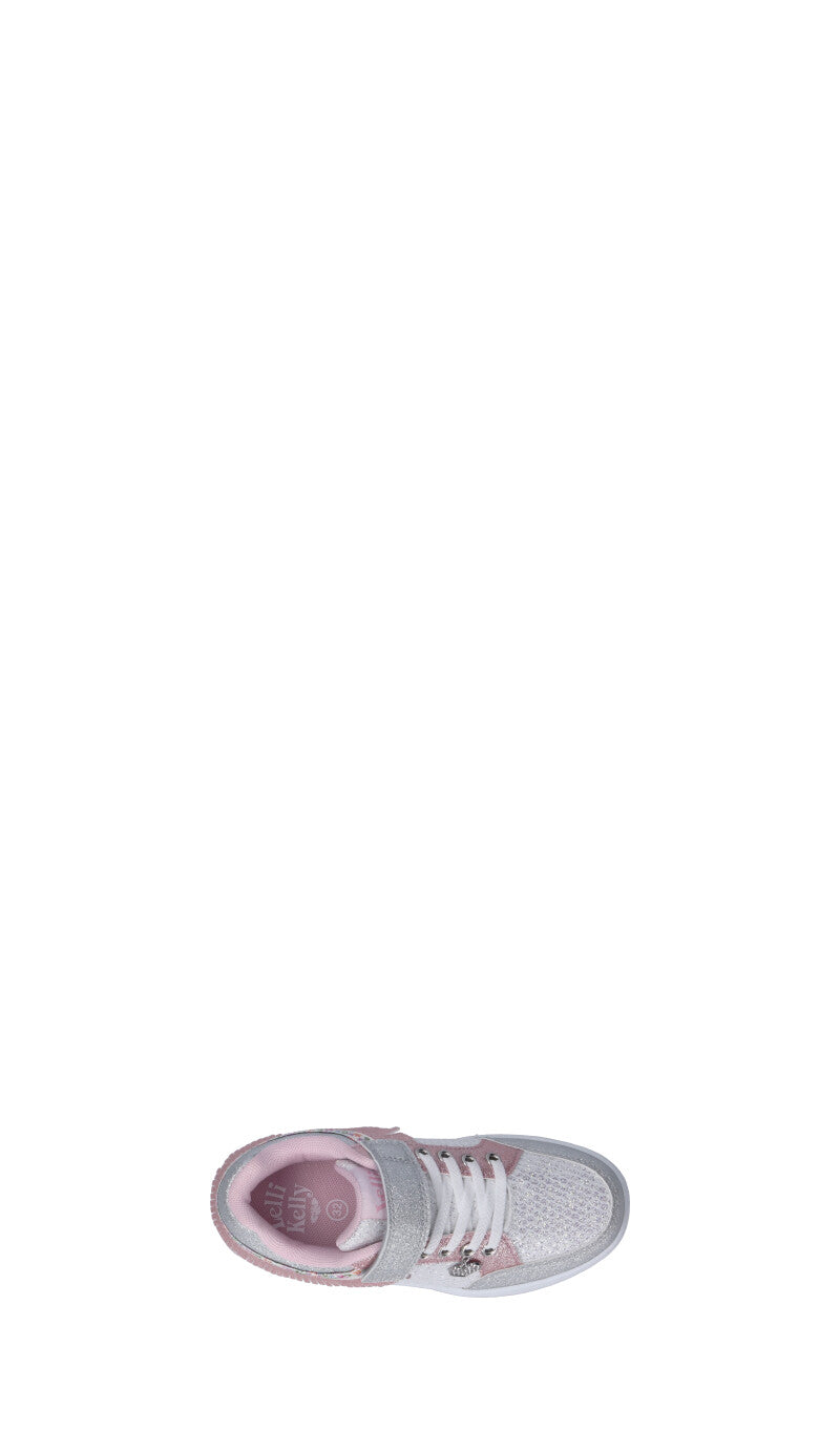 LELLI KELLY Sneaker bimba argento con luci