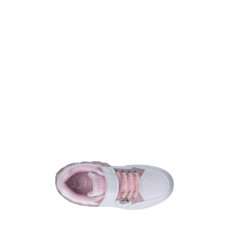 LELLI KELLY Sneaker bimba bianca/rosa