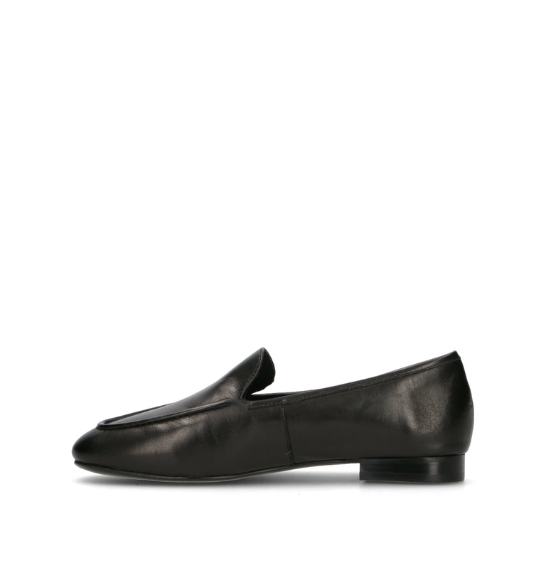 LOAFER Mocassino donna nero in pelle