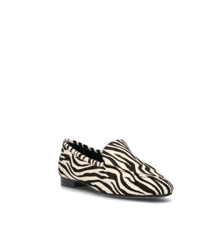 LOAFER Mocassino donna zebrata in cavallino