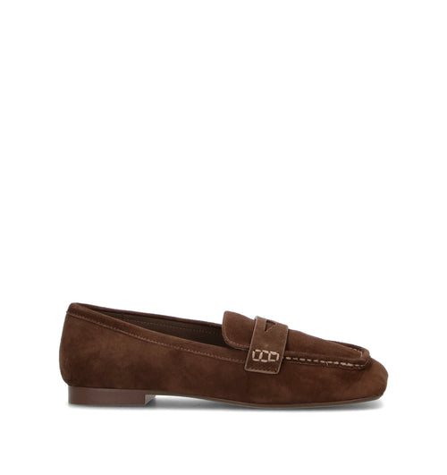 LOAFER Mocassino donna marrone in suede