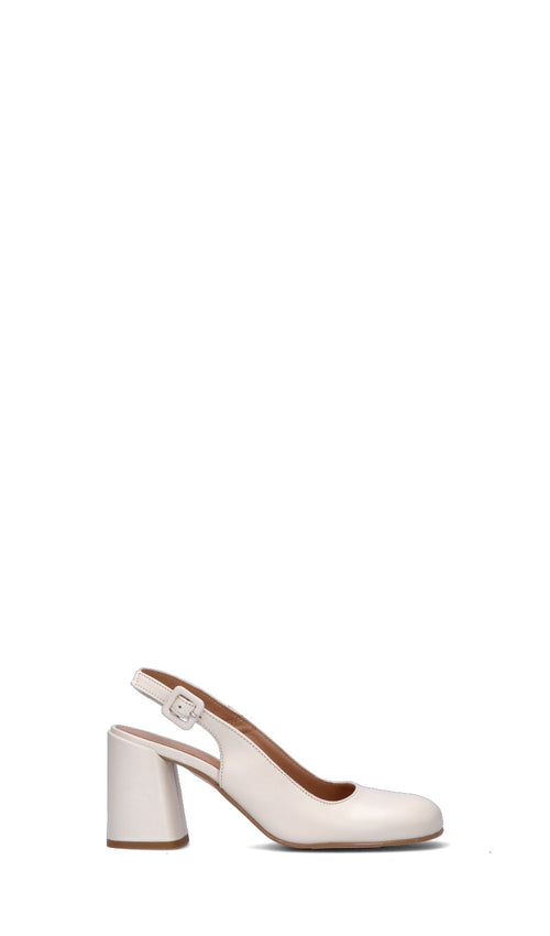 PHIL MELVIS Slingback donna bianca in pelle