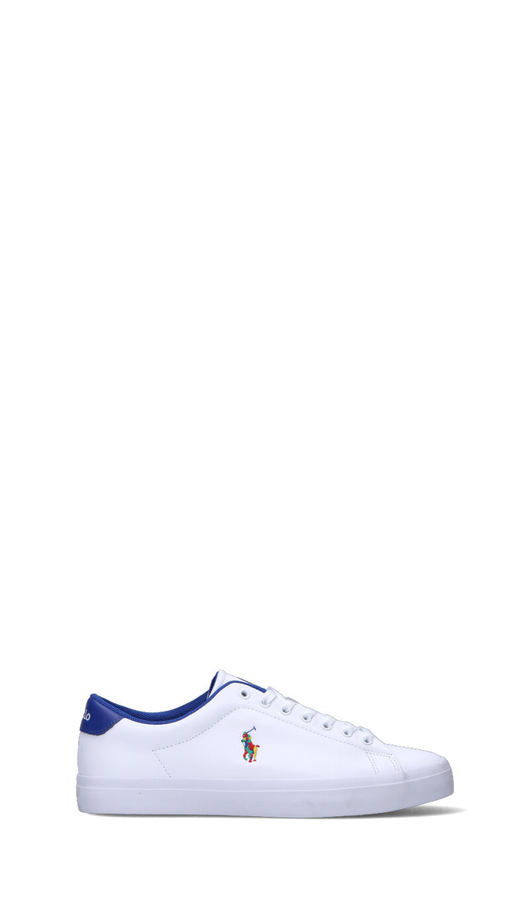 RALPH LAUREN Sneaker uomo bianca/blu in pelle