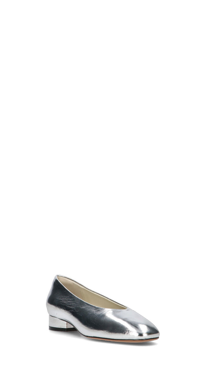 LOAFER Ballerina donna argento in pelle