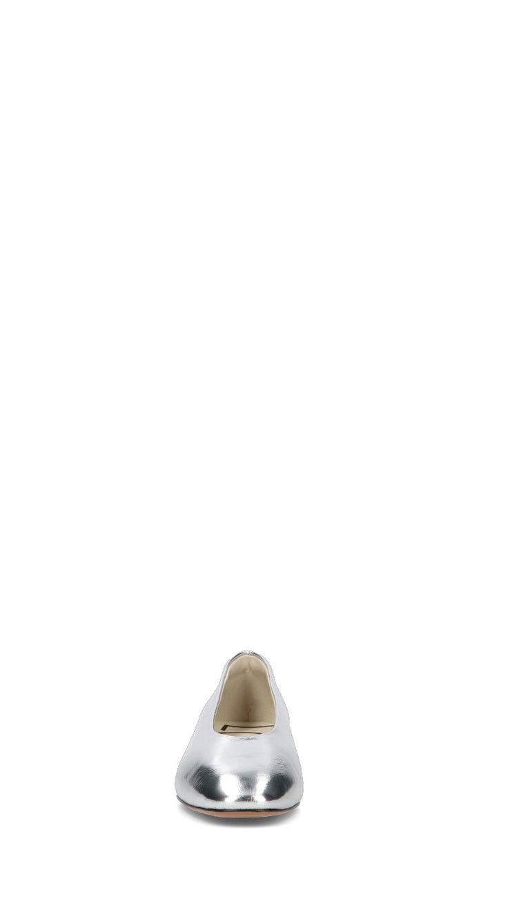 LOAFER Ballerina donna argento in pelle